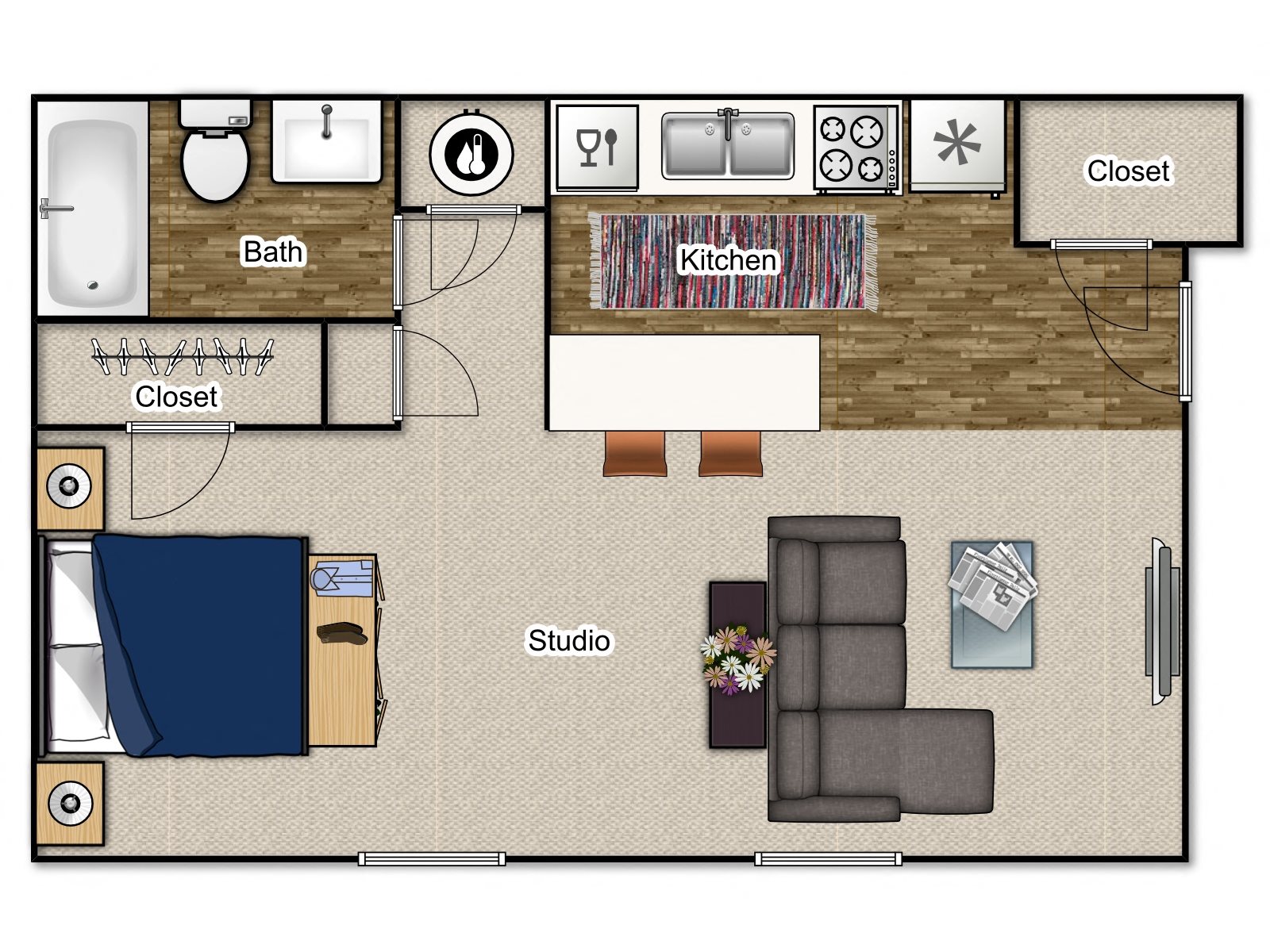 Studio Floor Plan 1